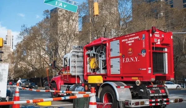 Dewatering flooded areas using HYTRANS systems