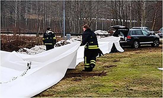 Setting up the NoFloods tubes for deployment