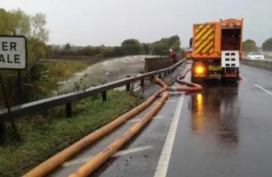 HYTRANS super pump used to dewater flooded A1