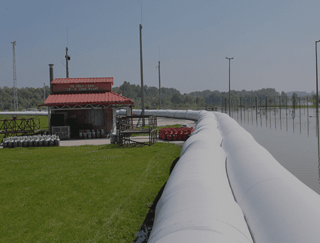 NoFloods mobile flood barrier tubes