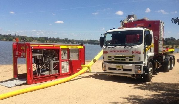 HYTRANS hose layering and recovery unit deployed