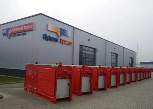 High volume pumps lined up for use