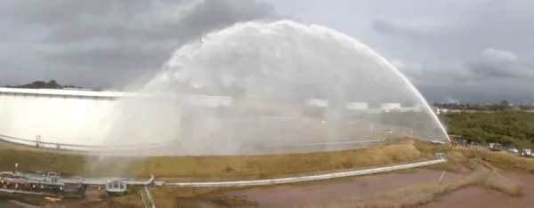 HYTRANS fire monitor in use